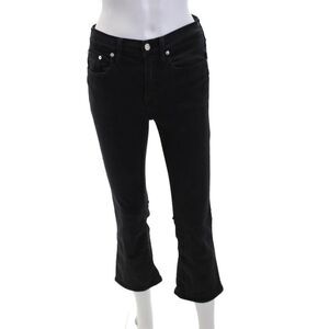 Edwin Womens Cotton Zip Button Boot Leg Denim Jeans Black Size EUR 26